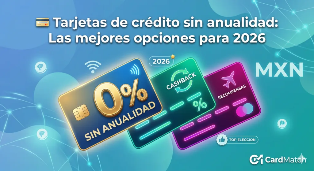 💳 Tarjetas de crédito sin anualidad: Las mejores opciones para 2026