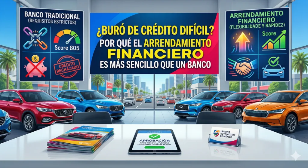¿Buró de Crédito difícil? Por qué el Arrendamiento Financiero es más sencillo que un banco